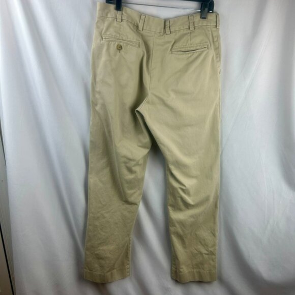 Bills Khakis Pants Men 33x32 Brown Tan Chino100% Cotton Flat Front Classic Work - Picture 4 of 9
